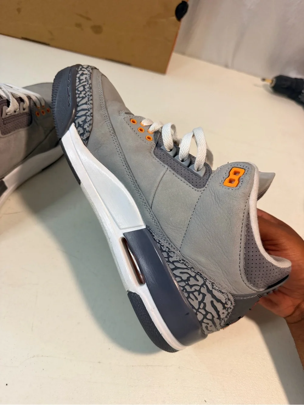 Jordan Air Jordan 3 Retro Cool Grey Men's Mid Top Lace-Up